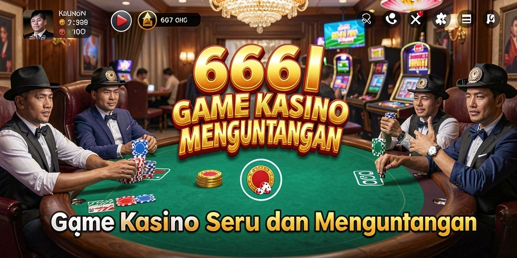 Tampilan menarik gameplay Kasino di aplikasi 666I.