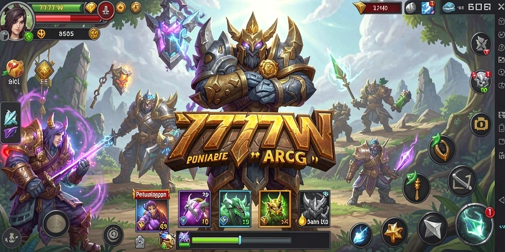 Tampilan menakjubkan dari pertempuran dalam game ARPG 7777W.