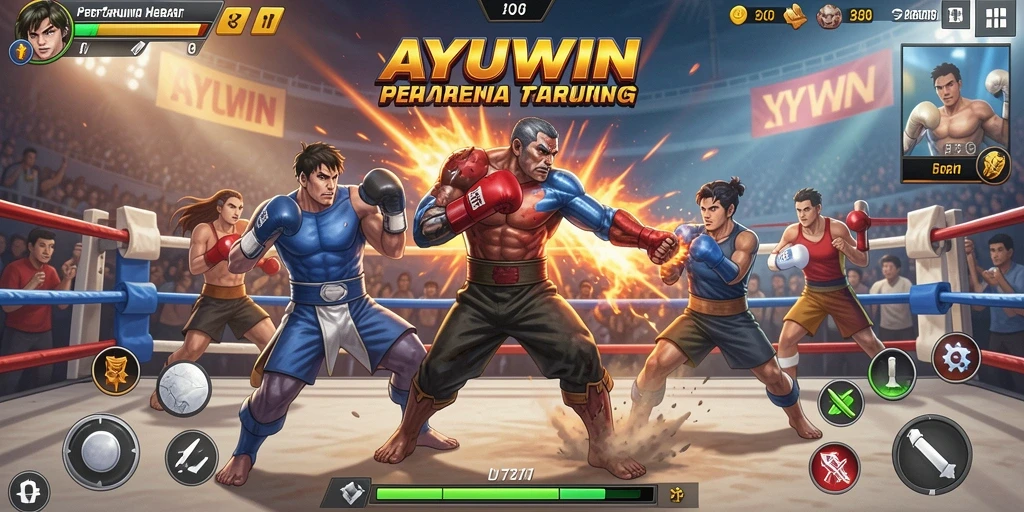 Tampilan gameplay AYUWIN yang penuh aksi dan seru.