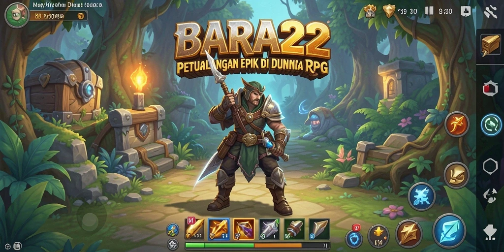 Screenshot BARA22 menampilkan aksi mendebarkan dalam gameplay RPG.