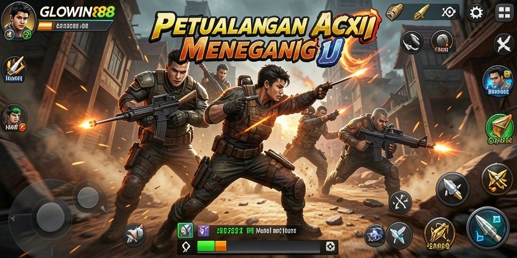 Tangkapan layar menunjukkan karakter bertarung dalam aksi mendebarkan.