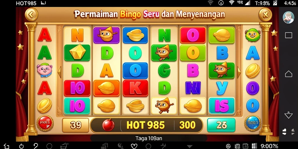 Screenshot gameplay Bingo yang seru dan interaktif.