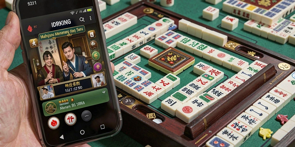 Tampilan gameplay seru dari IDRKING Mahjong.