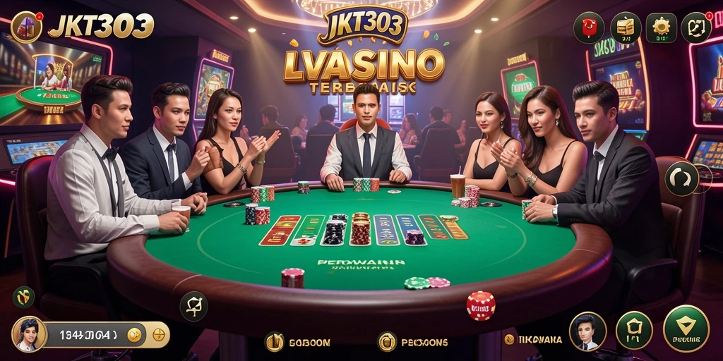 Tampilan gameplay Live Casino yang mendebarkan dan interaktif.