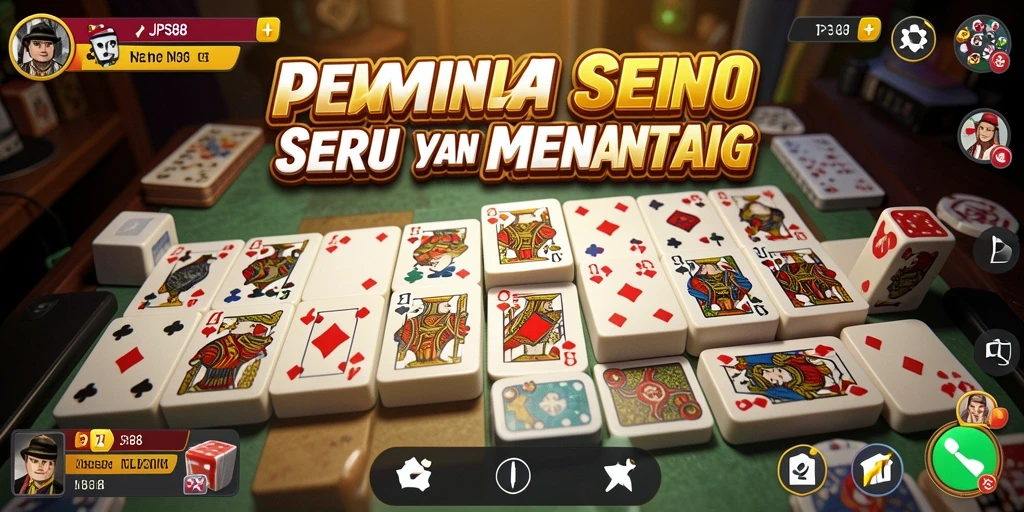 Screenshot permainan Domino yang menunjukkan momen seru di JPS88.