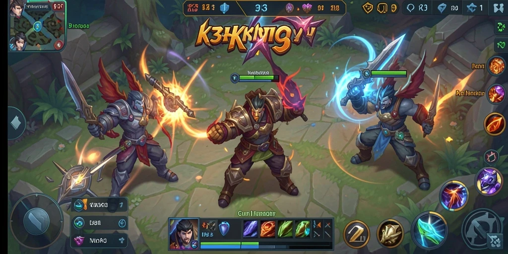 Tampilan gameplay seru di arena K3K3 yang penuh strategi.