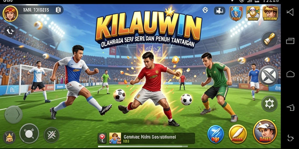 Screenshot gameplay seru di KILAUWIN menampilkan aksi olahraga yang mendebarkan.