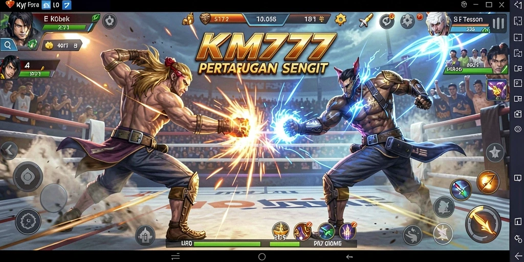 Tampilan gameplay KM777 yang mendebarkan dan penuh aksi.