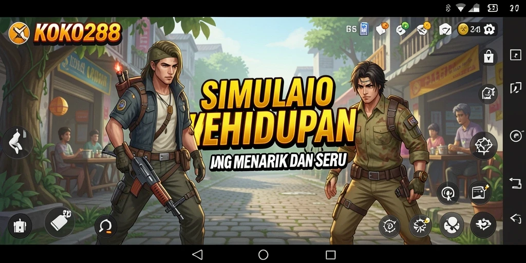 Tampilan gameplay KOKO288 yang penuh warna dan interaktif.