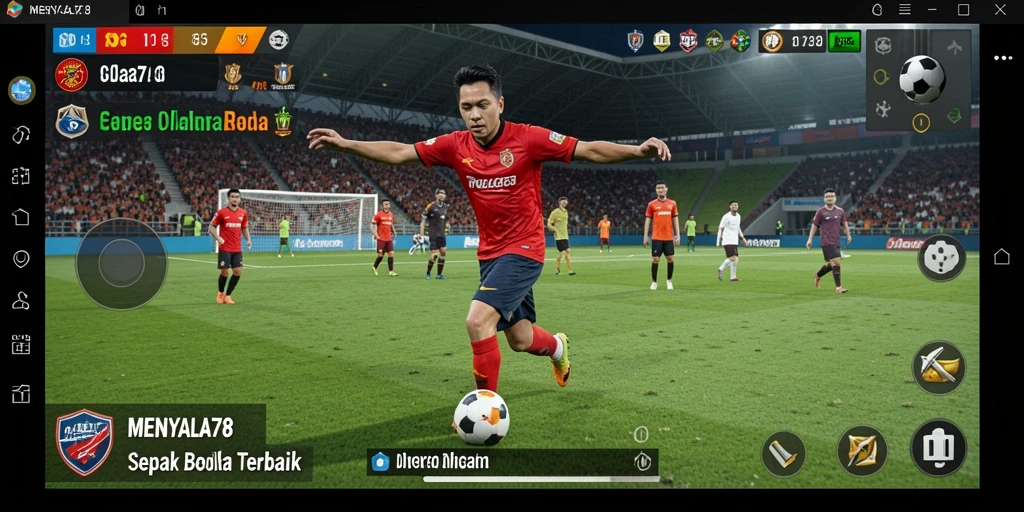 Tangkapan layar MENYALA78 menampilkan aksi ketegangan dalam permainan sepak bola.