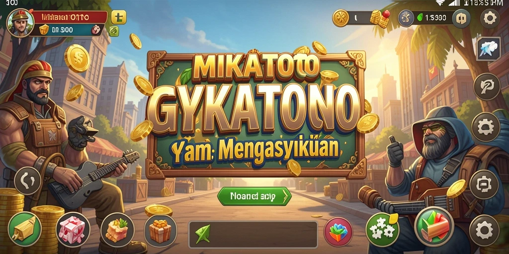 Gameplay MIKATOTO yang seru dan menantang dalam mengelola bisnis.