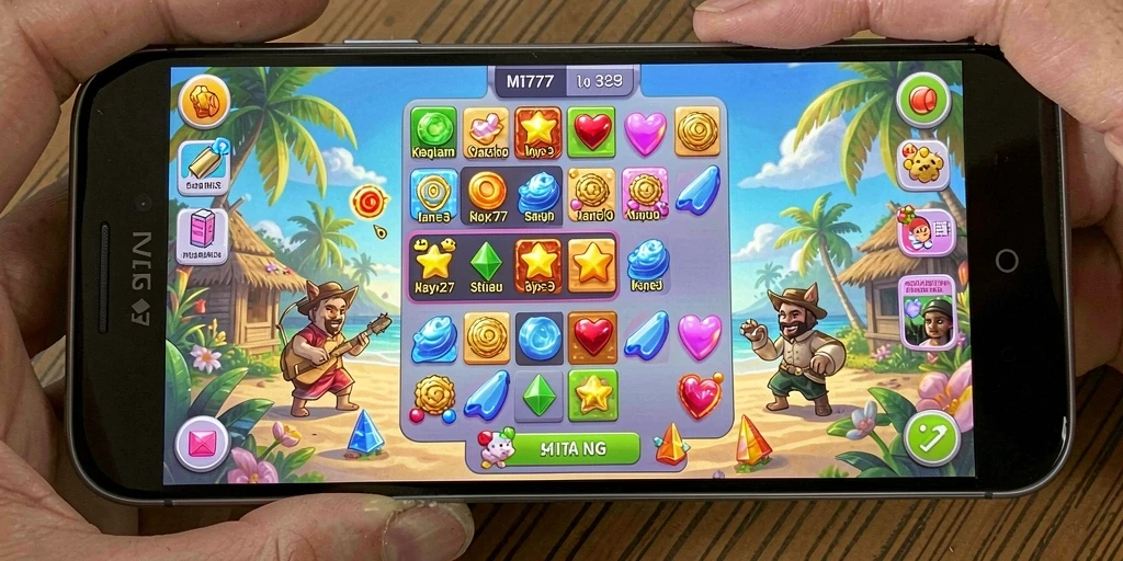 Tampilan gameplay seru dari MT777 yang penuh tantangan Match-3.