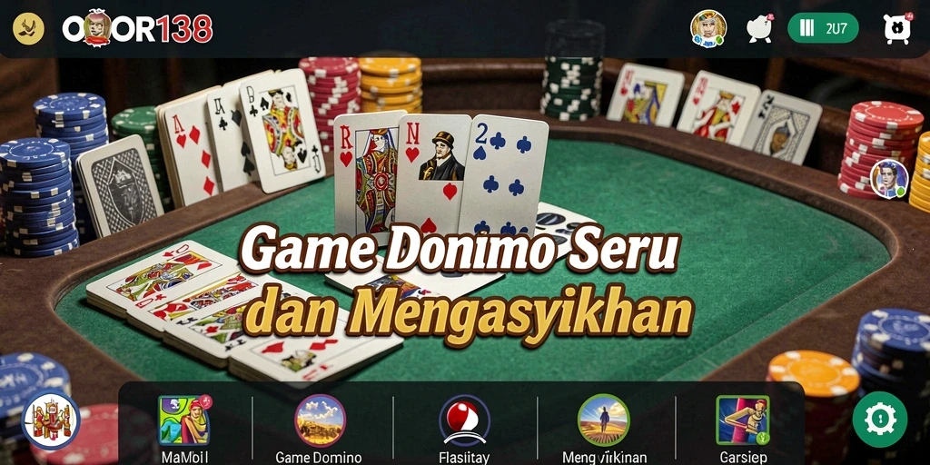 Screeshot utama OBOR138 menampilkan gameplay Domino yang mengasyikkan.