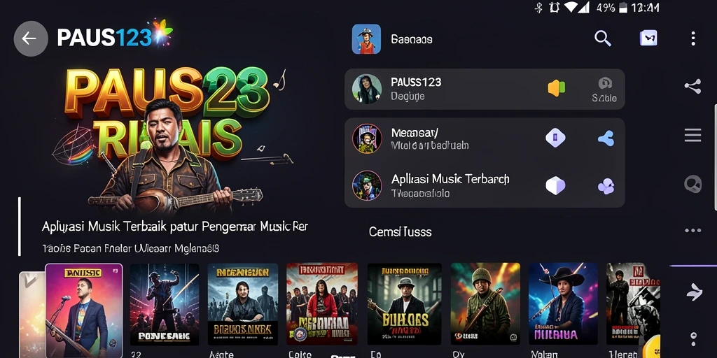 Tampilan utama gameplay PAUS123 yang menampilkan momen menyanyi yang seru.
