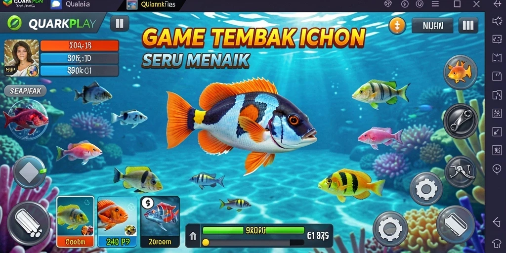 Tampilan gameplay QUARKPLAY yang seru dan penuh warna.