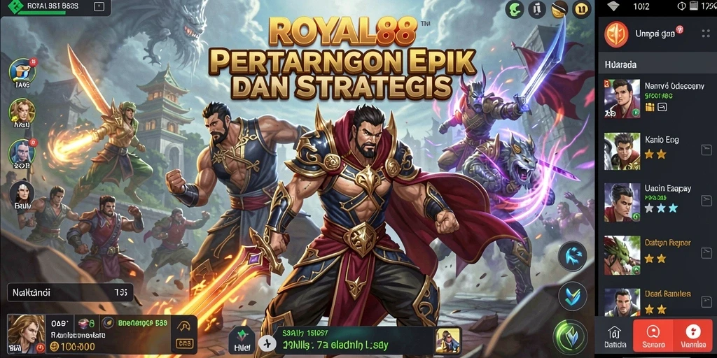 Tampilan gameplay ROYAL88 yang penuh aksi dan strategi pertarungan.