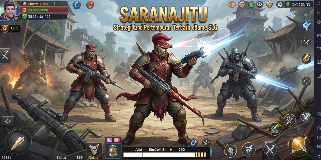 Gameplay mendebarkan di dunia SARANAJITU yang penuh strategi.