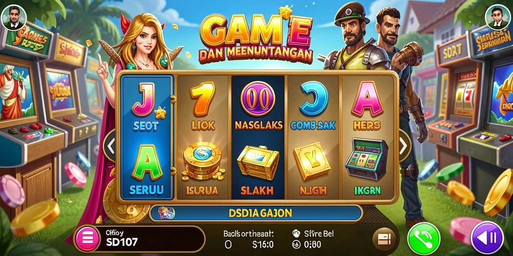 Screenshot gameplay SD107 menampilkan suasana seru dari mesin Slot.
