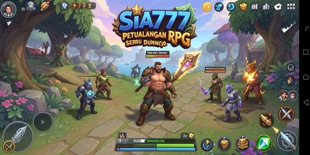 Tangkapan layar SIA777 menampilkan aksi bertempur seru dalam dunia RPG.