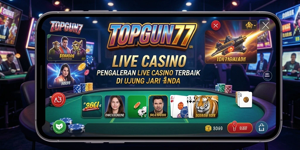 Gameplay Live Casino yang mendebarkan di TOPGUN77.