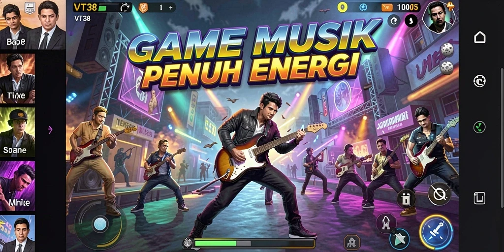 Tampilan gameplay VT38 yang menyenangkan dan interaktif.